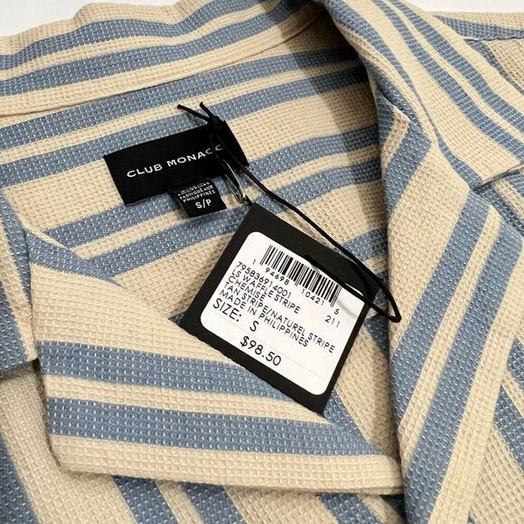 Club Monaco New !! Striped Long-Sleeve Button-Down Shirt Small Men’s - Picture 5 of 13